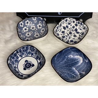 Japanese Hand Painted Square Bowls