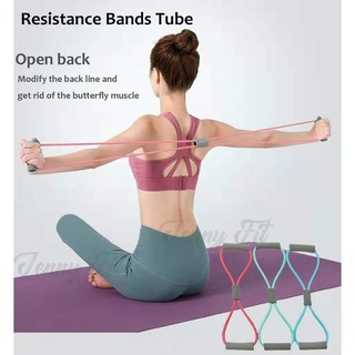 8 Word Type Rubber Resistance Band/ Yoga Custom Resistance Exercise Band Tube Stretch Fitness Pilate