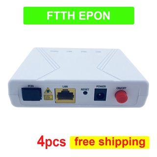 Free shipping 4PCS 1G1 port onu epon 1.25G EPON ONU FTTH ethernet passive fiber device with adapter compatible with various OLT