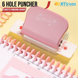 【phi local stock】 KW-TriO 6-Hole Puncher Notebook Round Hole Planner Paper Puncher for A4 A5 B5 Scr