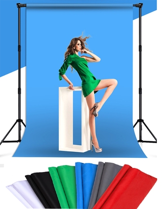 Photographic Green Cloth Screen Keying Cloth Cutout Background Cloth Pure Color Background Hanging Cloth For Film Television Live Video Photographic Curtain