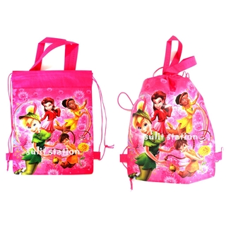 12pcs TINKER BELL FAIRY TINKERBELL BIRTHDAY PARTY DRAW STRING DRAWSTRING LOOT GIFT BAG GIVEAWAY NEED