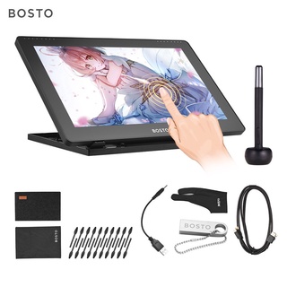 【Ready Stock】♛◆❤ready stock❤ BOSTO 16HDT Portable 15.6 Inch H-IPS LCD Graphics Drawing Tablet Displa