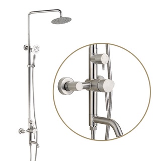 Shower Faucets Shower System Bathtub Mixer Faucet Bath Rain Shower Set Tap Bathroom ABS Shower Head Stainless Shower Bar