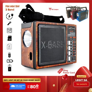 Radio FM AM Speaker Rechargeable MP3 Player with Flashlight MP3/SD/USB (Dual Power AC And Battery) (1)