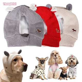♡ Winter Warm Knitted Pet Hat Dogs Hats Funny Cosplay Pet Dog Cap ☾MOON (1)