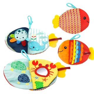 Creative Small Fish Cloth Book Cartoon Sea Animals Doll Baby Early Education Soothing Toy Washable