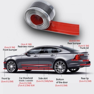 Car Stickers Carbon Fiber Rubber Styling Door Sill Protector Car Door Sill Carbon Fiber Rubber