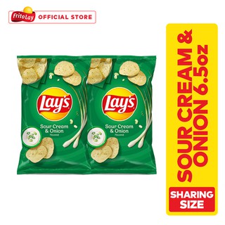 Lay's Sour Cream & Onion Potato Chips 6.5oz (Bundle of 2)