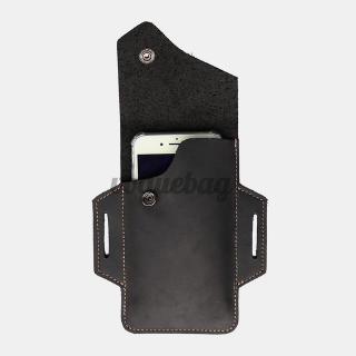 Men EDC Genuine Leather 5.5 Inch Phone Holder Waist Belt Bag (6)