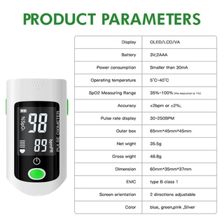 In stock◐™Pulse Oximeter Monitor Finger Oxymeter Meter Clip Pulse Oximetry Tester (6)