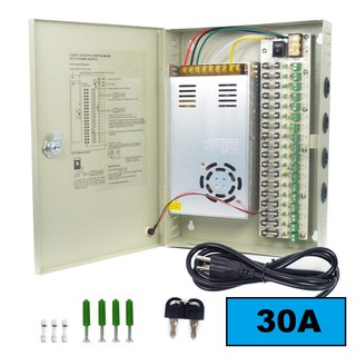 CTM CCTV 18 Channel Fused Centralized Distributed Power Supply With Box 18CH 12V 30A 011311