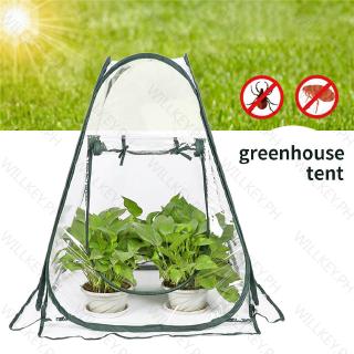 [Ready Stock]Portable Folding Mini Transparent Garden Plant Flower Cover Tent Mini Greenhouses PVC Warm Room Garden Greenhouse