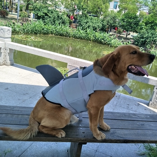 Pet Life Vest Shark Mermaid Shark Mermaid Swimsuit Harness Dog Clothes Summer Swimming Protective Dog Clothing (7)