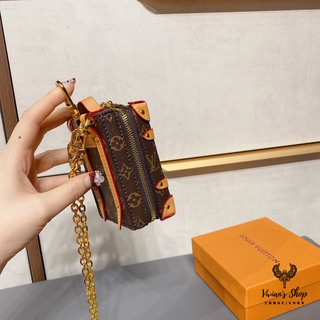 Louis Vuitton Mini Chain Shoulder Phone Card Bag Classic Lv Print Unisex (2)