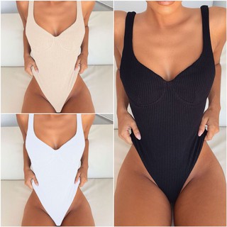 Special Fabric Solid Women One Piece Swimsuits Underwire Push Up Bodysuits Swimming Suit X101