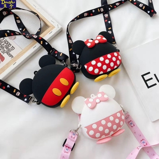 Cartoon Cute Silicone Minnie Mickey Ass Coin Purse Medium Bag Girl Key Case Cosmetic Storage Bag