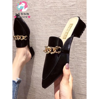 Slippers Female Outer Wear Pointed Muller Shoes Korean