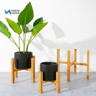 Hibearshop Wood Flower Pot Bonsai Rack Holder Display Plant Stand Shelf