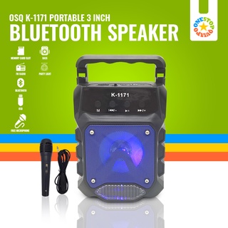 OSQ Karaoke Portable Wireless Bluetooth Speaker K1171 With Free Mic