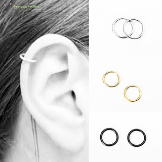 Ear studs 2pcs Stainless Steel Ring Hoop Ear Nose Lip Cartilage Tragus Helix Pierc Body Jewelry