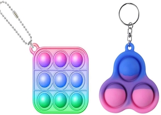 Simple Dimple Fidget Toy Keychain Mini Push Pop Pop Bubble Sensory Fidget Toy (1)