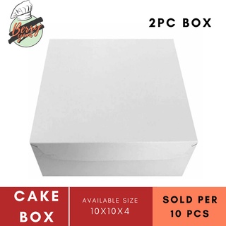 CAKE BOX/ 10x10x4 in /SOLD PER 10pc