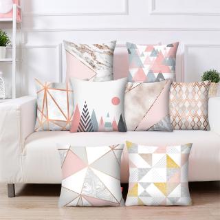 Pillow Case Geometric Pink Cushion Cover Pillow Case For Home Decor Sofa Cushions