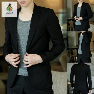 Men Blazer Coat Slim Suit Korean Style Black Casual Business Daily Jackets (1)