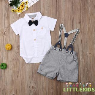♪✿✿♪US Newborn Infant Baby Boys Gentleman Clothes Shirt