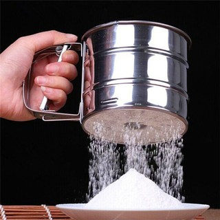 Mesh Flour Bolt Sifter Manual Sugar Icing Shaker Stainless Steel Cup Shape Tool (1)