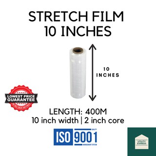 Stretch Film / Cling Wrap 10 inch x 400 meters Pallet Wrap / Jack Wrap / Stretch Wrap