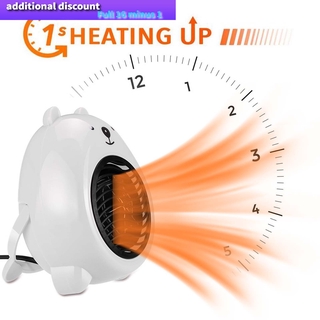 Personal Mini Space Heater Fan Portable Electric Home Office Indoor Use Ceramic Heating Electric Sto