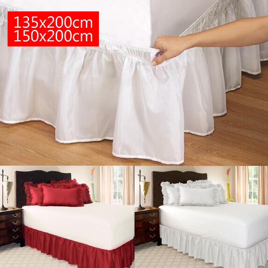 15'' Drop Bedspread Queen King Size Elastic Bed Skirt Sheet (1)