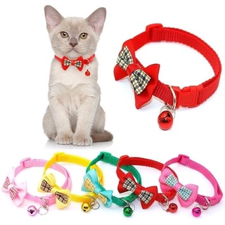 ✷Cat Collar with Bells and Bowknot Adjustable Cute Necklace Pet Collar