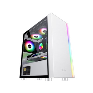PCCOOLER GAME 5 WHITE MATX TG MID TOWER CASE (with 1x120mm Dynamic Fan)
