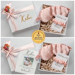 BLUSH PINK - Bridesmaid Proposal Box Set | Bridesmaid Scrunchie Set | Proposal Box Gifts (2)