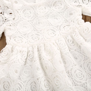 Girls Princess Dress Newborn Baby Hole Lace Chiffons Dress Tutu Floral Dress Princess Party Lace (4)