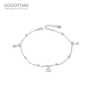 Fashion Women Anklet Really 925 Sterling Silver Beads Small Circle Bell Anklet Adjustable Foot Acce