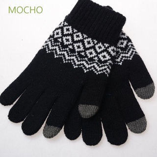 MOCHO Fashion Winter Warm Touch Screen Gloves Women Jacquard Men Mittens Knit Soft/Multicolor