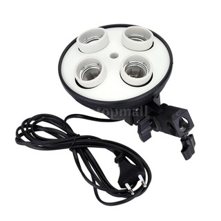 【Jualan spot】 E&T 4 in 1 E27 Base Socket Light Lamp Bulb Holder Adapter for Photo Video Studio Softb