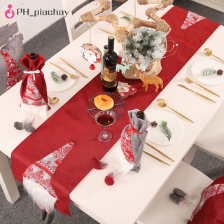 COD Christmas 3D Santa Claus Table Runner Dining Table Decoration