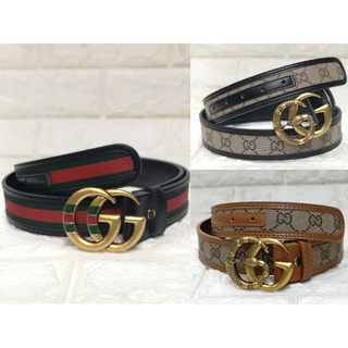 New Fashion Leather Belt With Double G Buckle(w 3.8cm)