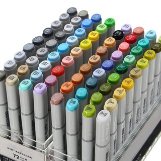BEST 72Pcs Colors Artist Copic Sketch Markers Set Fine Nibs Twin Tip Board Pen Design