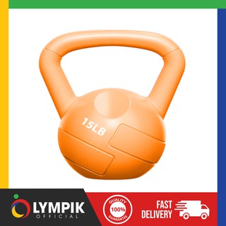 OLYMPIK 15LBS Kettlebell v2 Sports High Quality Premium Weight Lift Kettlebell - Orange