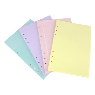 klf-A5 A6 Colorful Notebook Planner Leaf Binder Refill Paper with 6 Holes