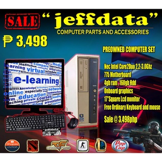 Computer Set Package Nec Intel Core2Duo 2.2-3.0Ghz 4gb 160gb 17square Keyboard Mouse(Jeffdata Legit)