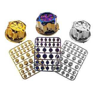 1pad Bolt Cap Set Universal Different Sizes Gold Silver Titanium Look for Motorcycle