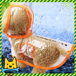 【Ready Stock】﹍☎【PIPI PET】Pet Transparent Pet Dog Raincoat Pet Summer Clothes Small waterproof fashio