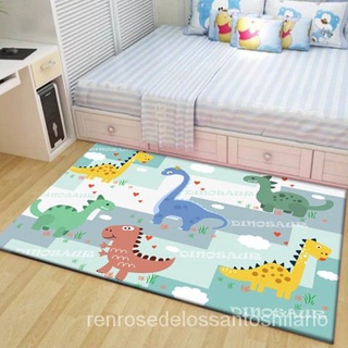 X.D Carpet floor mats Cartoon Little Dinosaur Bedside Carpet Children's Anime Room Bedroom Tatami Ba